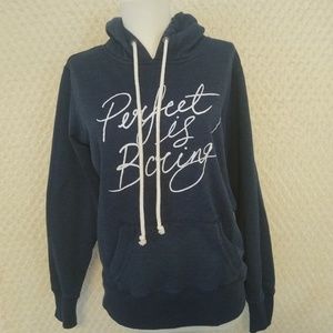 Cotton:On Graphic Blue Hoodie 'Perfect is Boring'